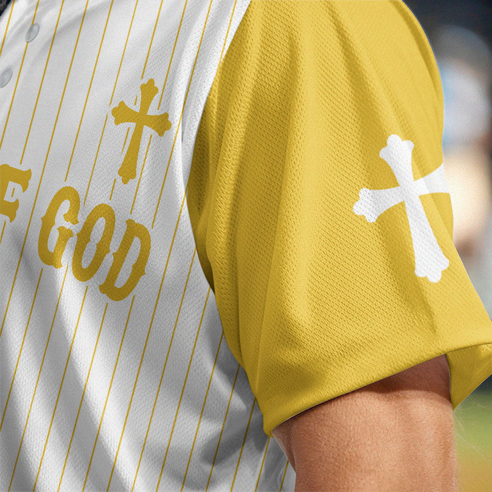Man Of God Striped Baseball Jersey