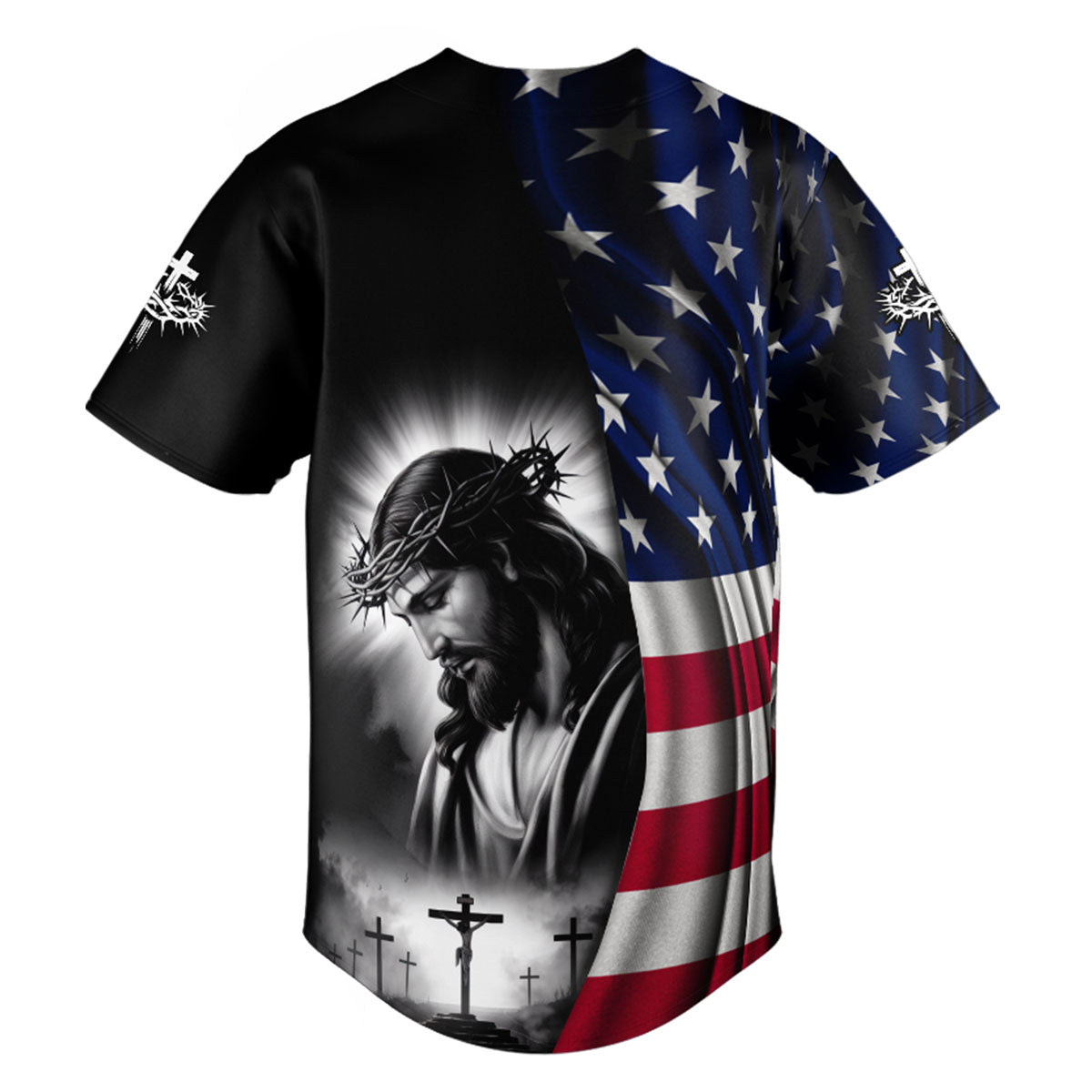 One Nation Under God Flag Baseball Jersey Deal
