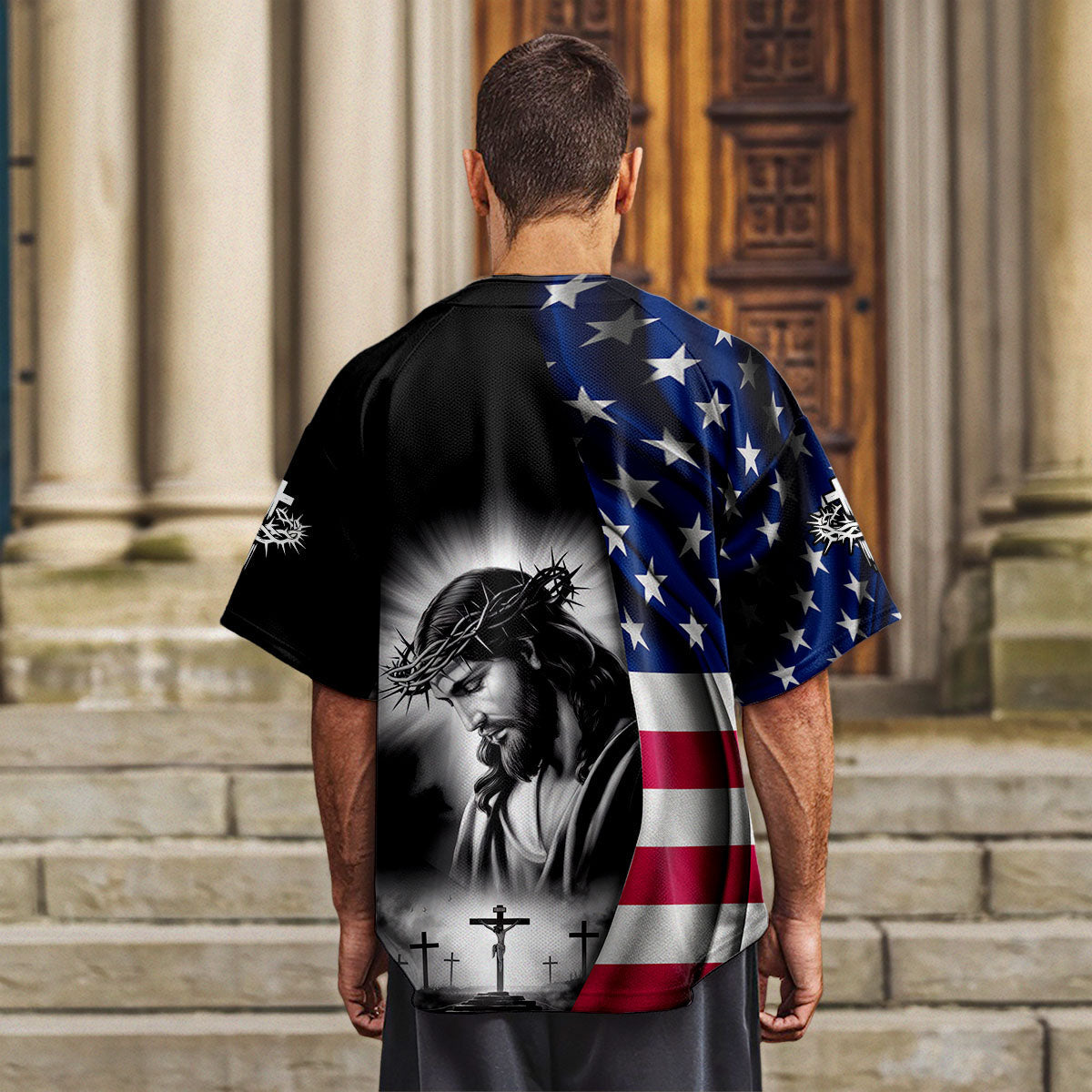 One Nation Under God Flag Baseball Jersey Deal