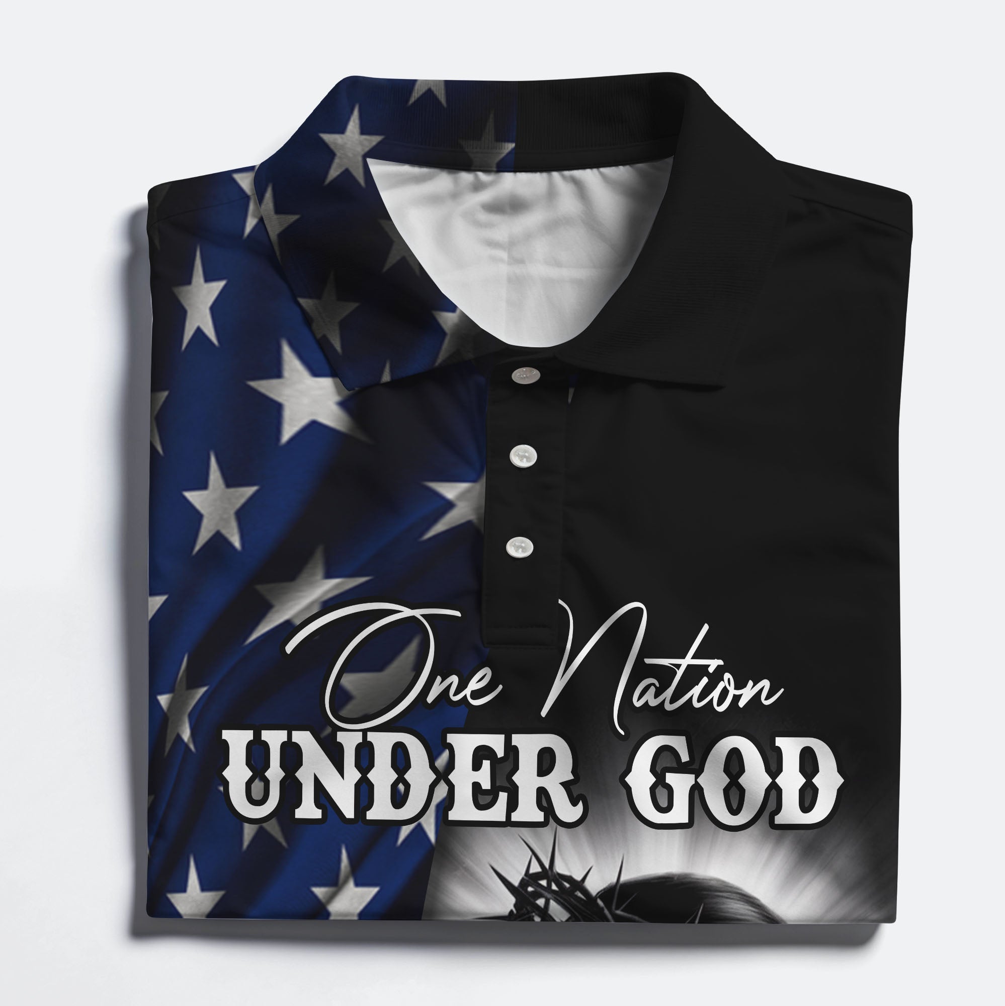 One Nation Under God Flag Polo Deal