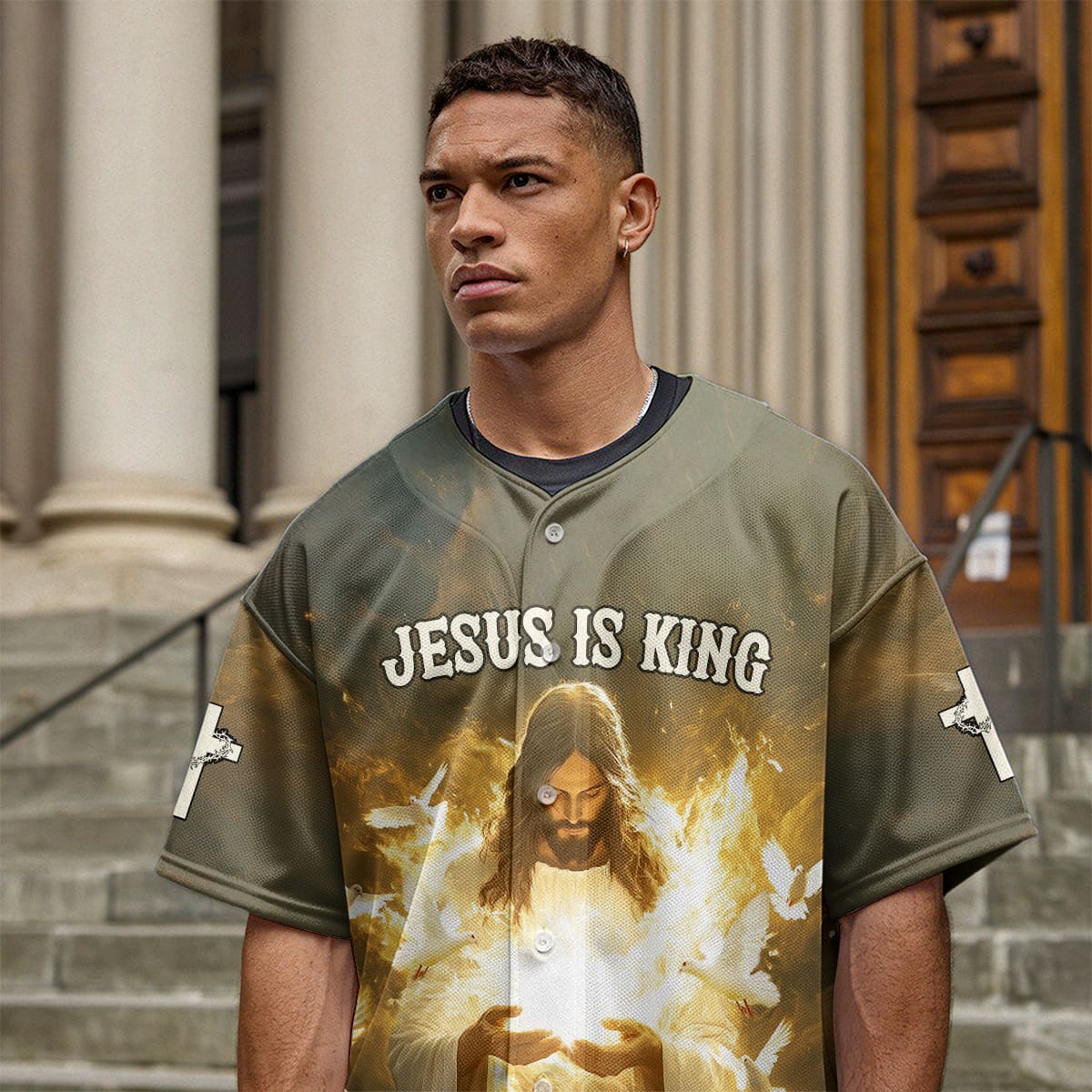 He Is Risen Baseball Jersey