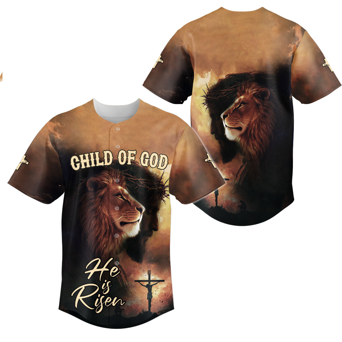 Child of God He Is Risen Baseball Jersey 2