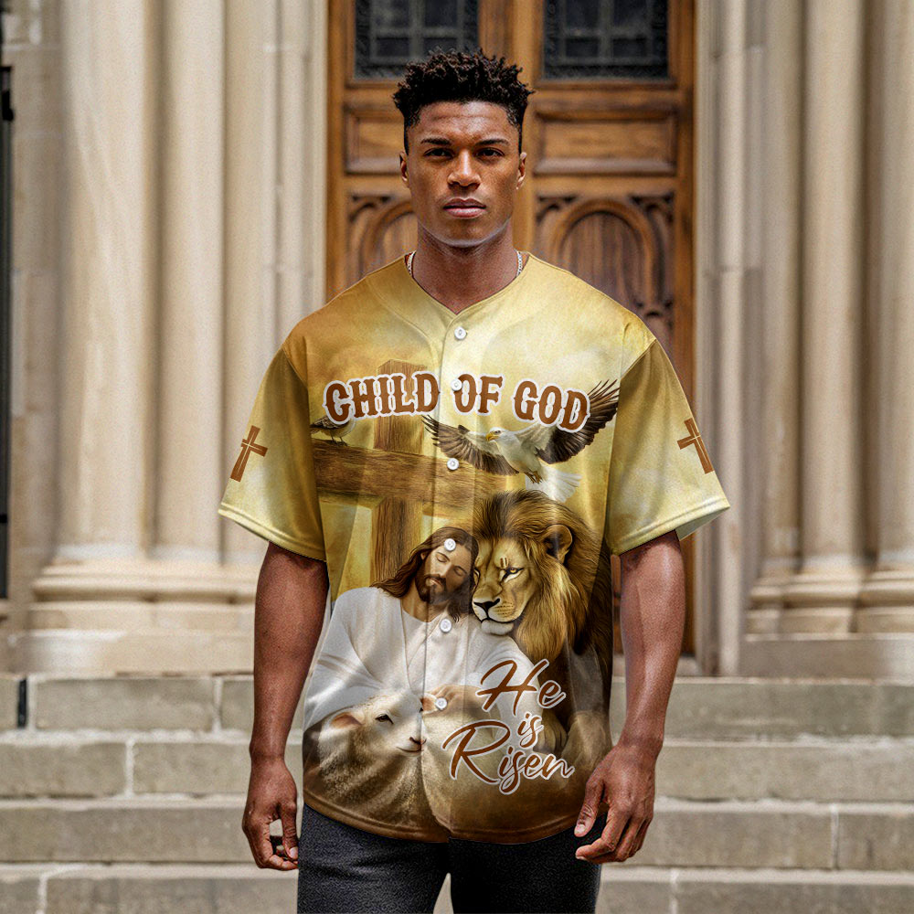 Jesus He Is Risen Baseball Jersey