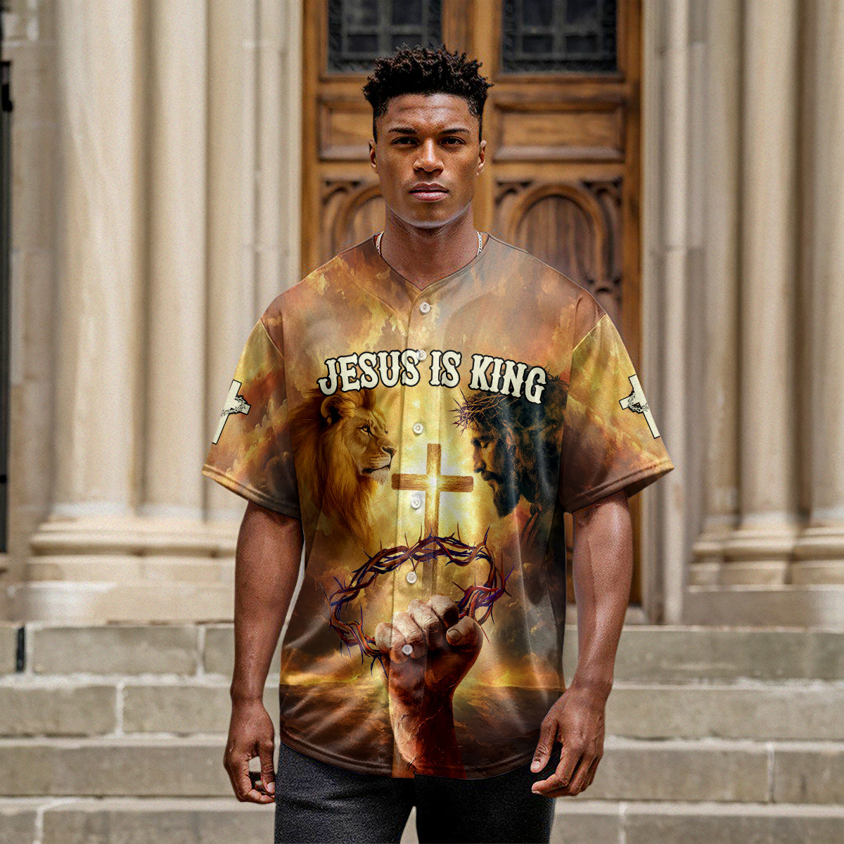 Jesus Is King Baseball Jersey