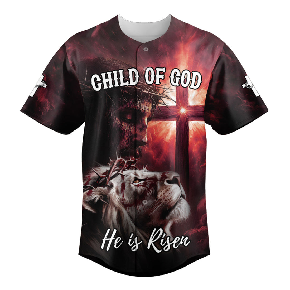 Child of God Red Cross Baseball Jersey Deal