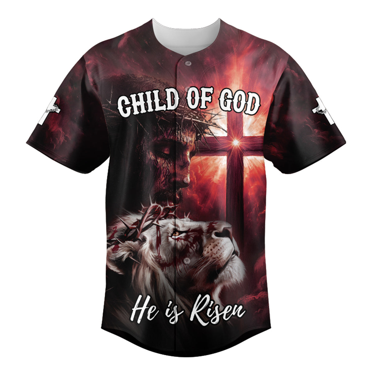 Child of God Red Cross Baseball Jersey Deal