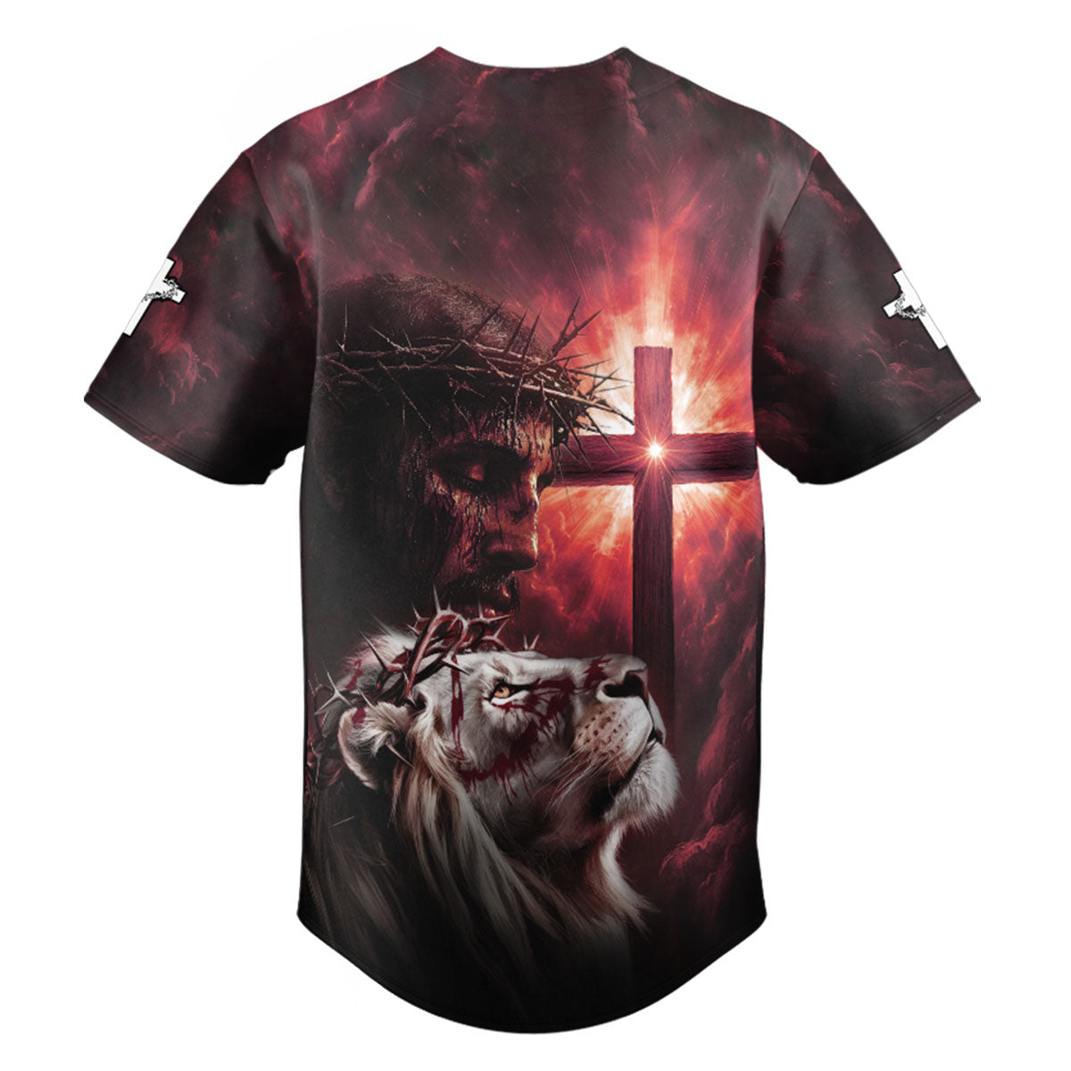 Child of God Red Cross Baseball Jersey 2