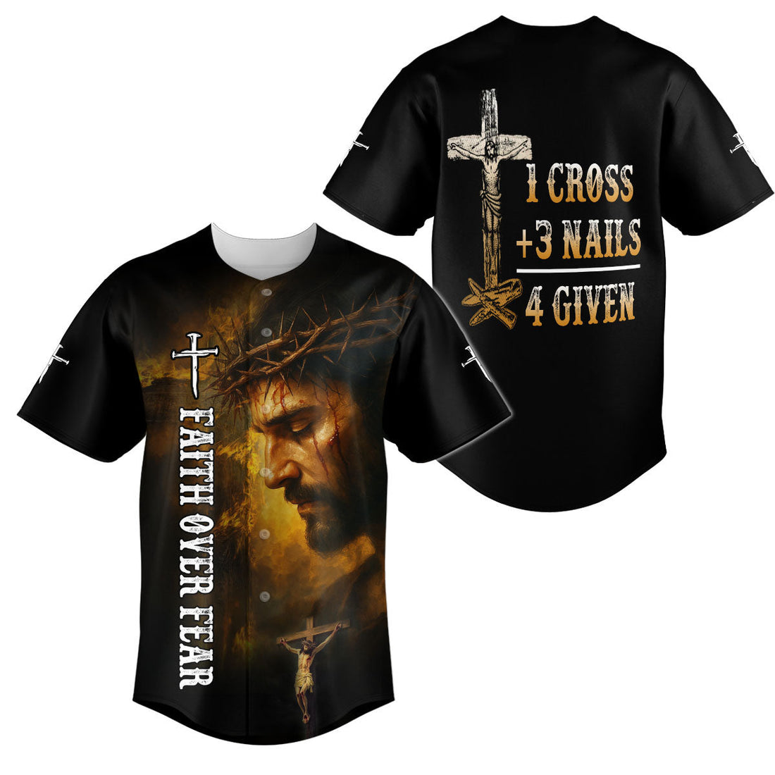 1 Cross 3 Nails 4 Given Baseball Jersey 2