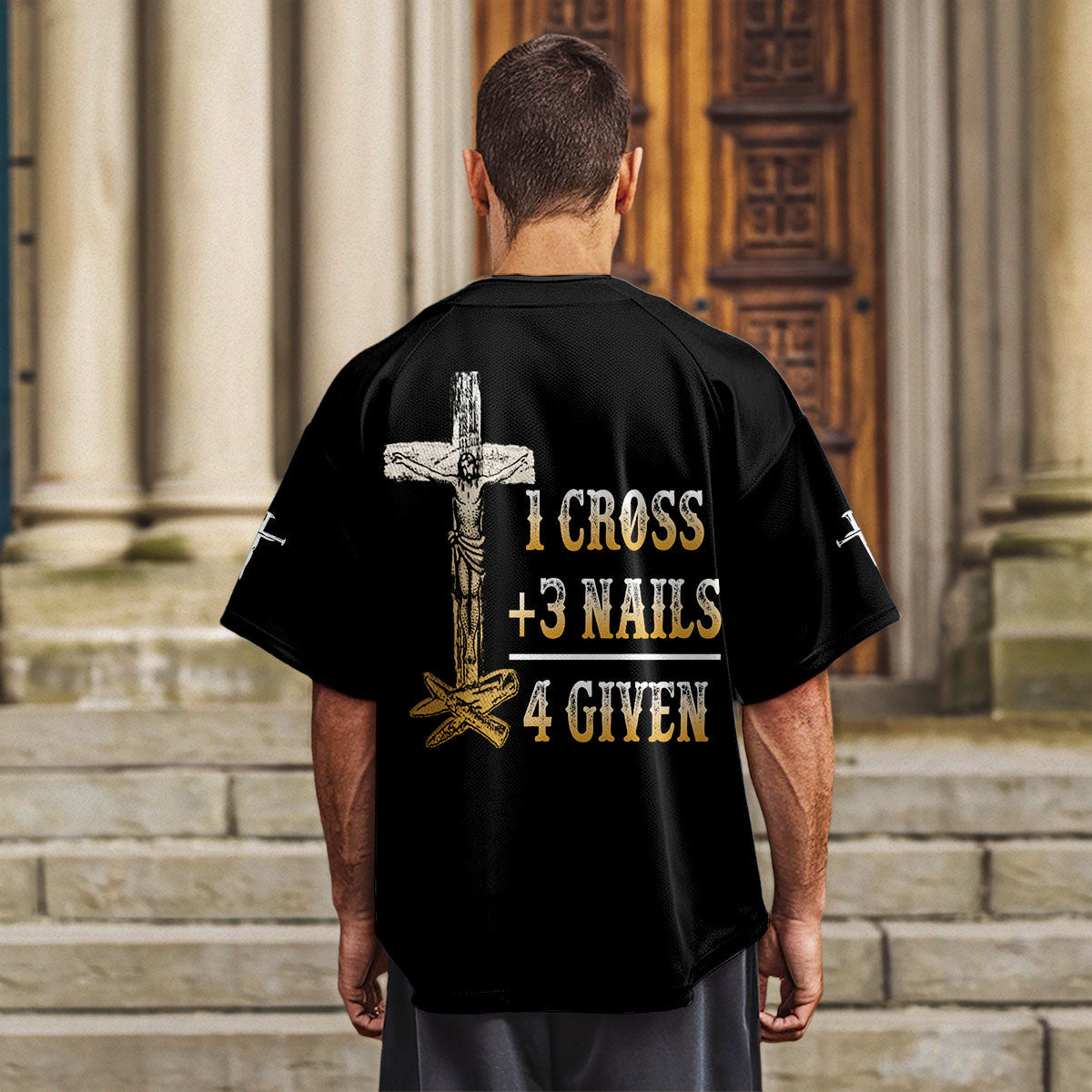 1 Cross 3 Nails 4 Given Baseball Jersey Deal