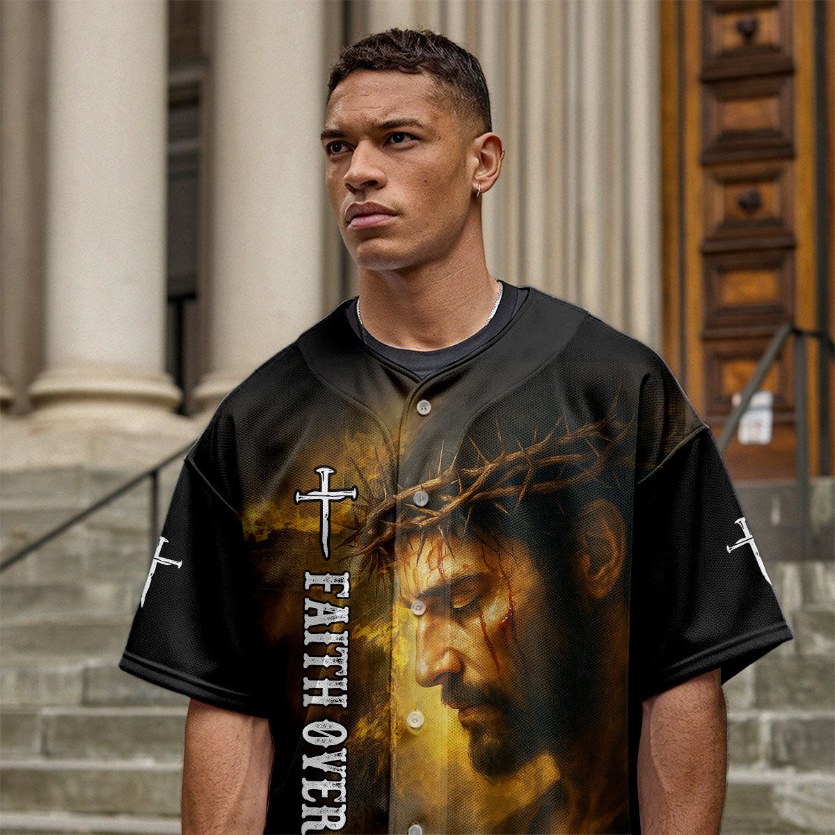 1 Cross 3 Nails 4 Given Baseball Jersey 2