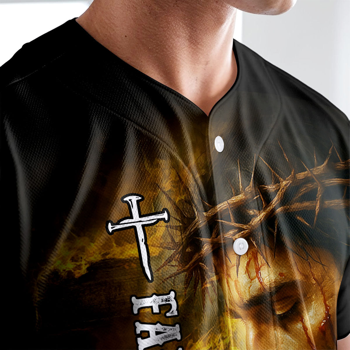 1 Cross 3 Nails 4 Given Baseball Jersey