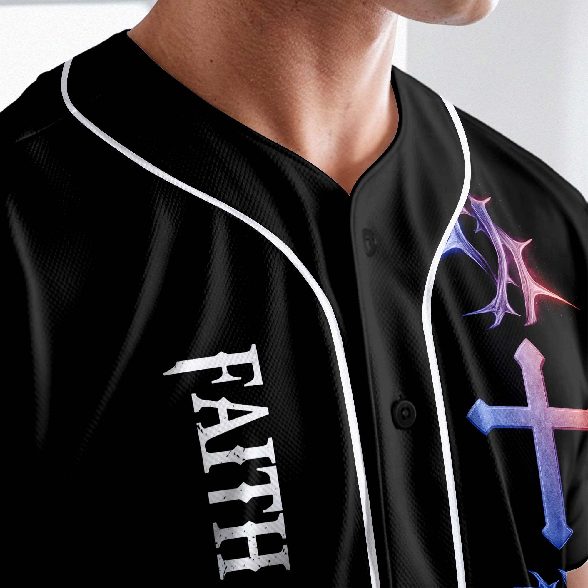 No Matter The Storm May Your Faith Be Stronger Than Your Fear Custom Name Baseball Jersey