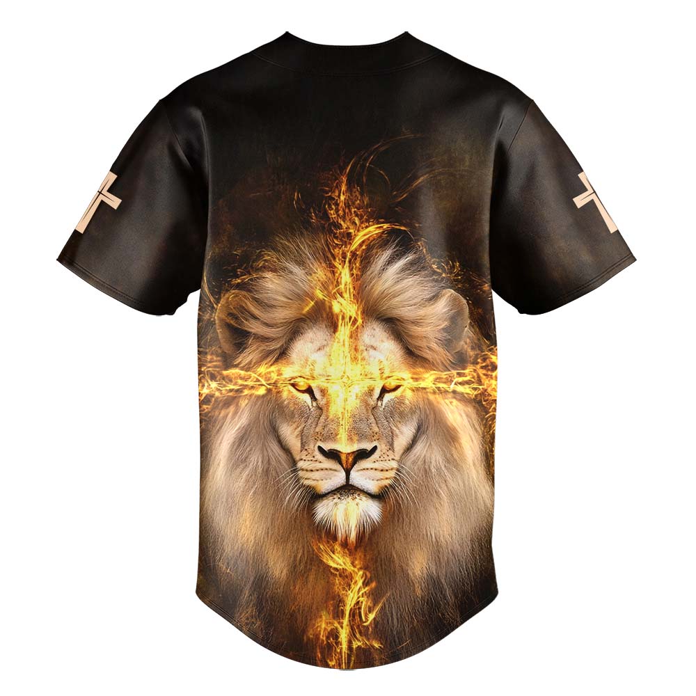 Faith over Fear Lion of Judah Baseball Jersey 2