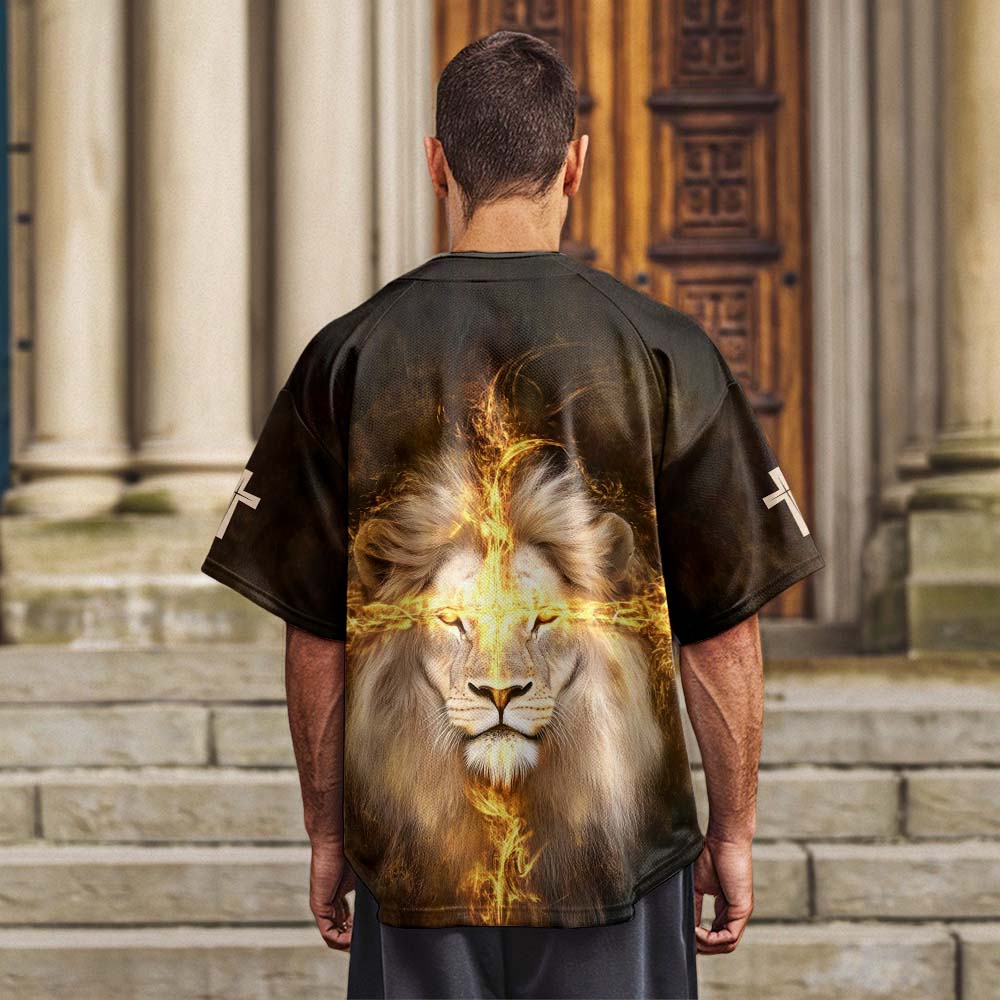 Faith over Fear Lion of Judah Baseball Jersey 2