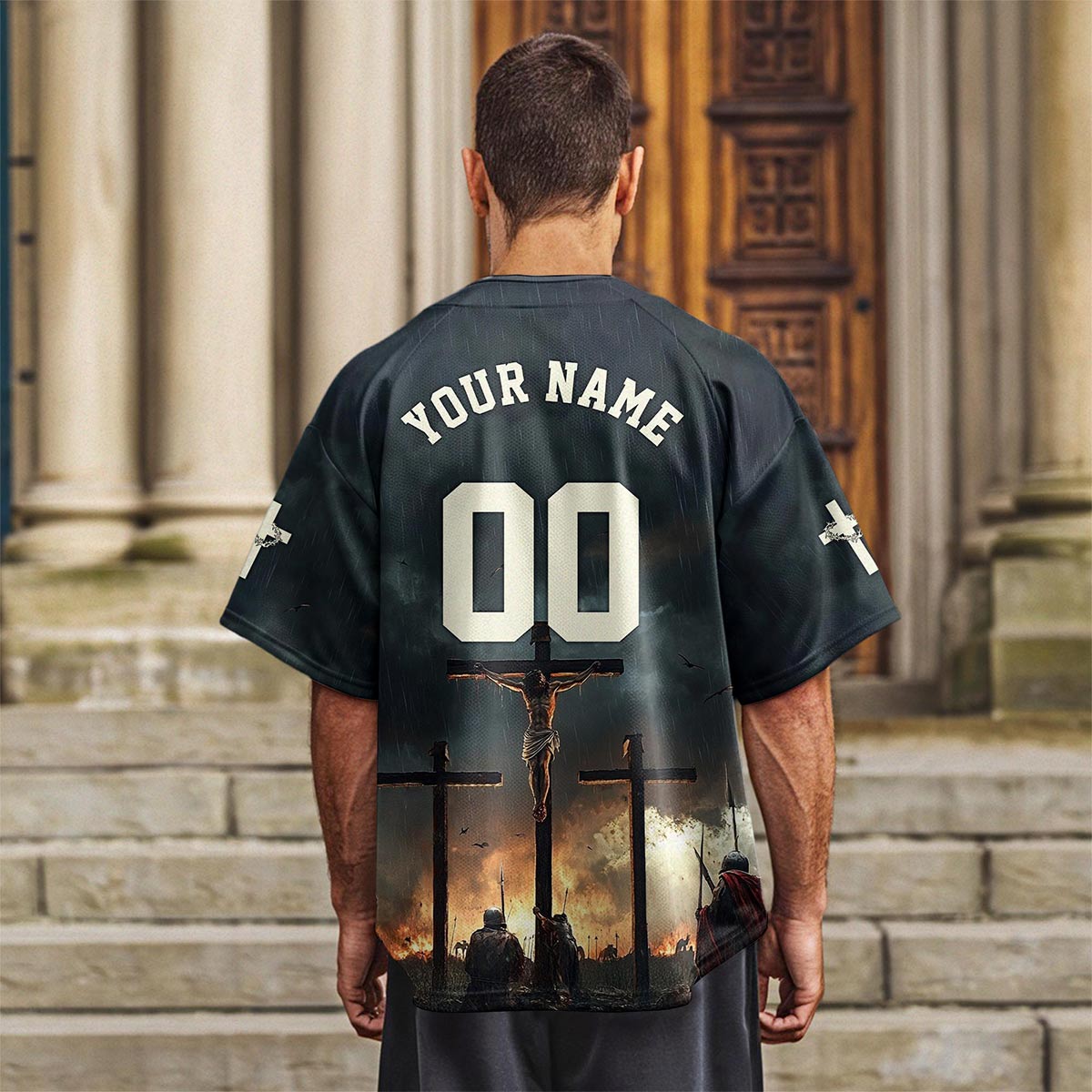 Man Of God Cross Baseball Jersey