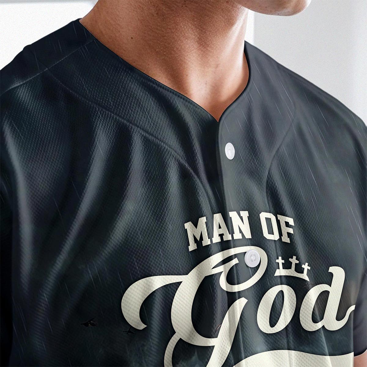 Man Of God Cross Baseball Jersey