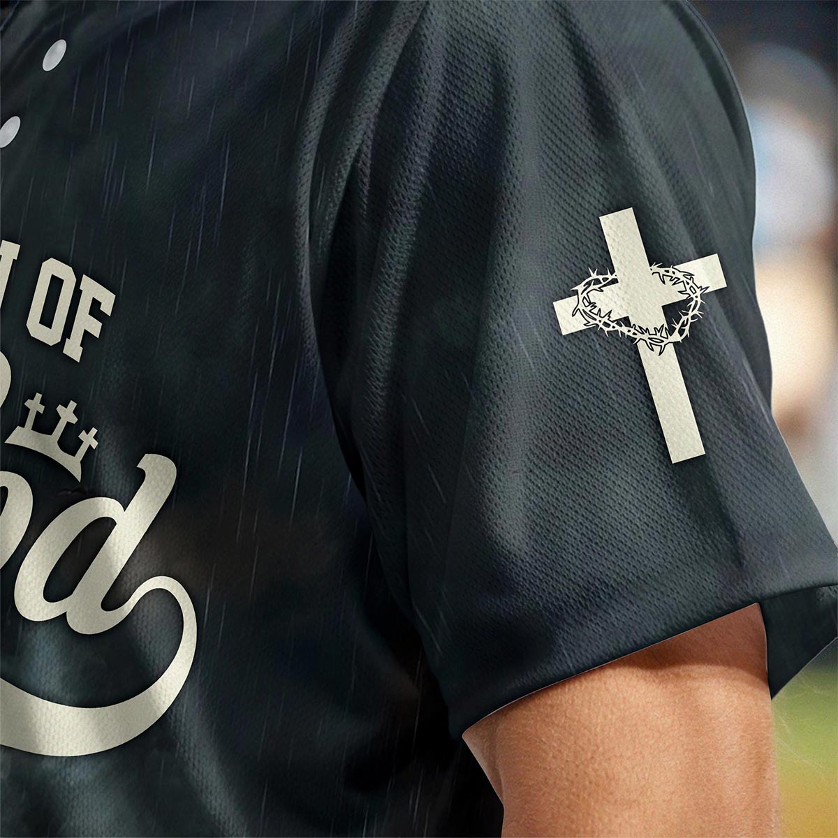 Man Of God Cross Baseball Jersey