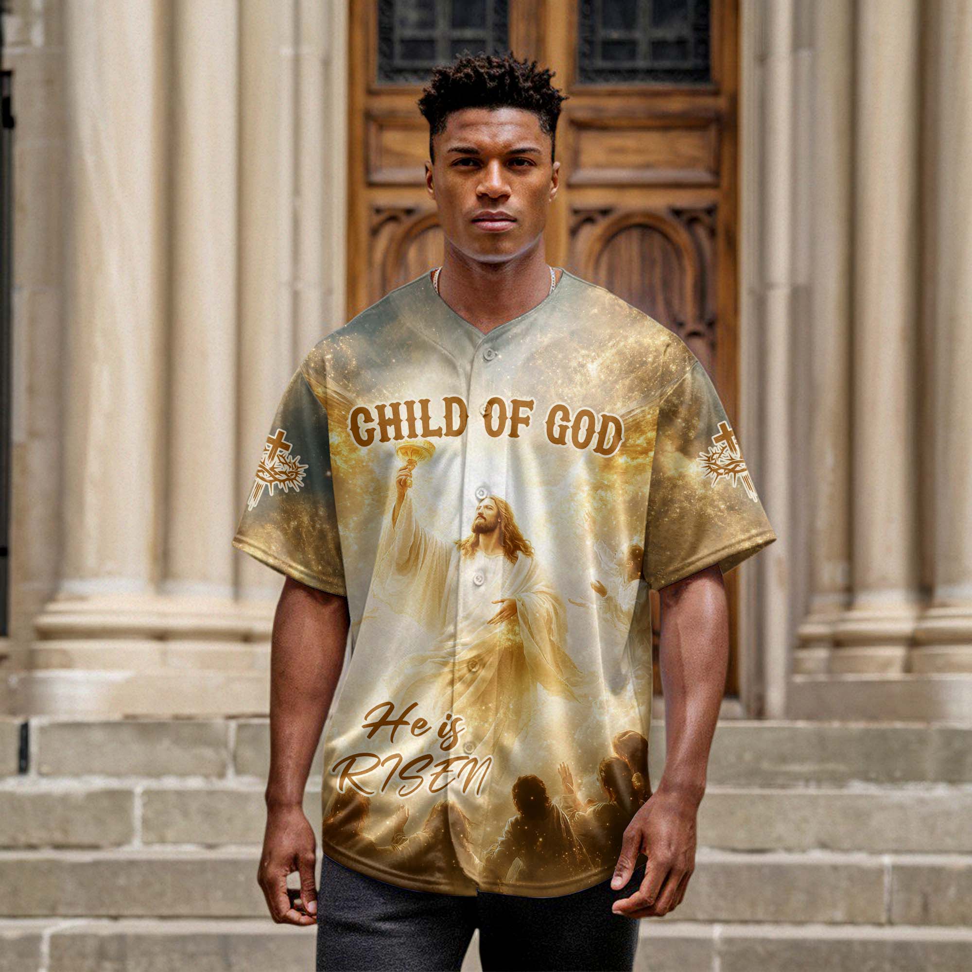 Child of God Risen Baseball Jersey
