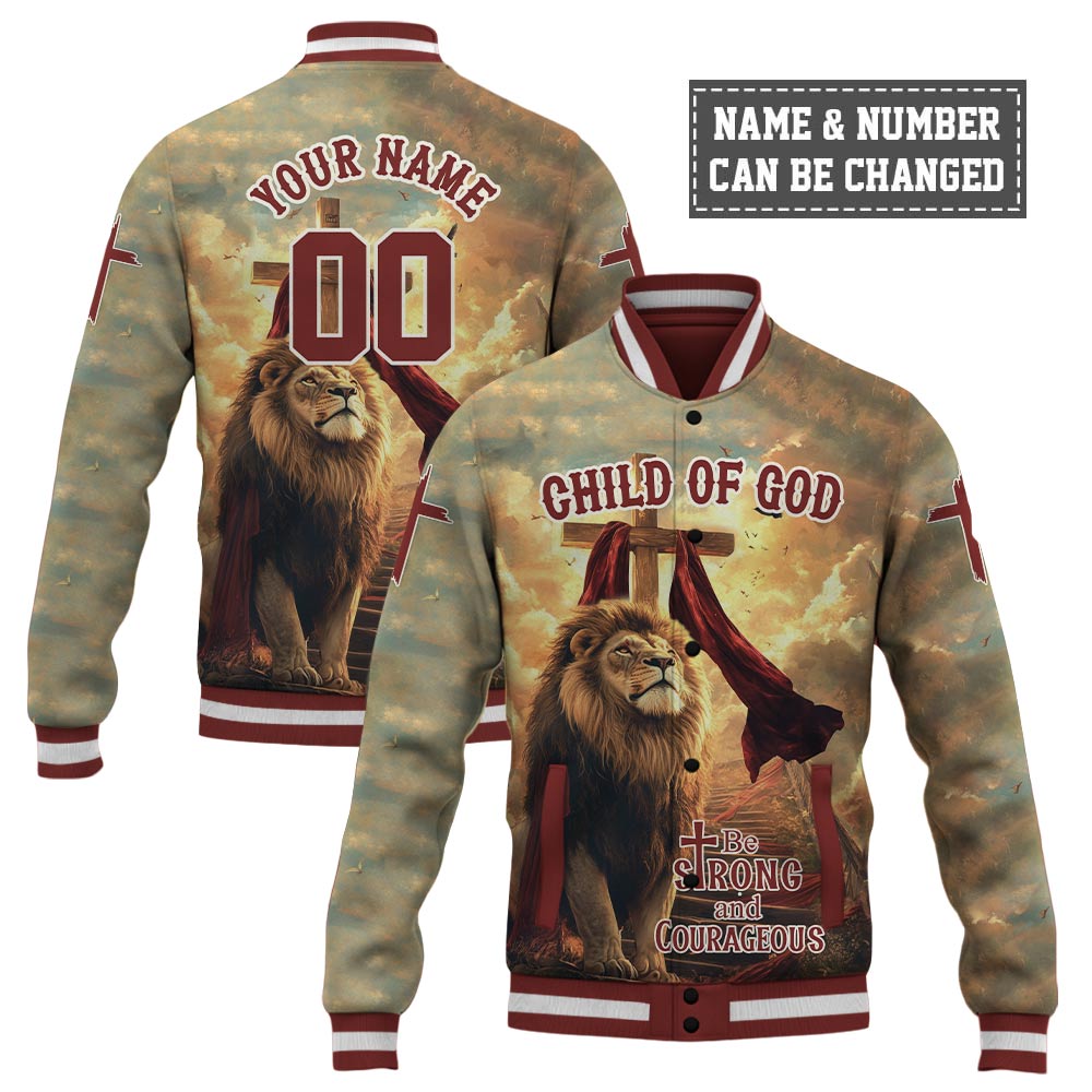 Be Strong and Courageous Baseball Jacket