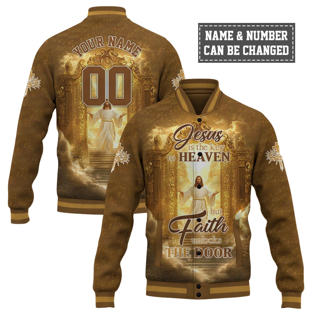 Jesus is the Key to Heaven Baseball Jacket