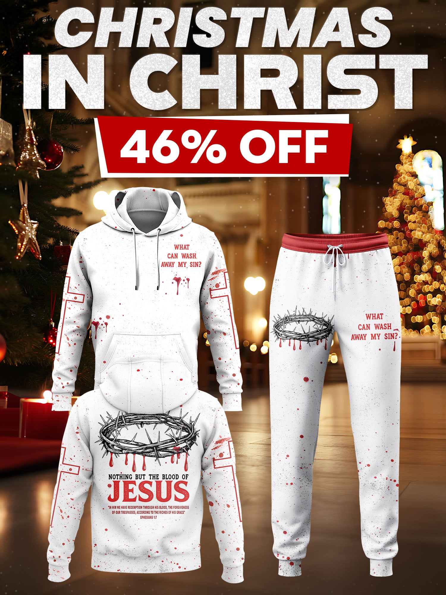What Can Wash Away My Sin Hoodie & Jogger Set